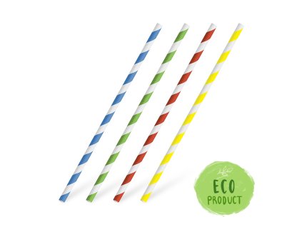 slamka papierova spirala farebny mix o6mm x 20cm 25 ks