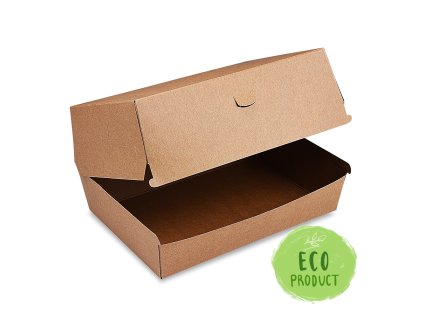 burger box plus pap nepremastitelny kraft 195 x 135 x 100 mm 50 ks