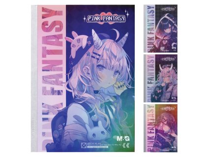 zosit linajkovy a5 m g 40 listovy pink fantasy 4 dizajny