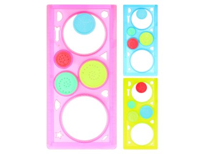 spirograf sablona na kreslenie roznych geometrickych tvarov a obrazcov mix 3 farieb