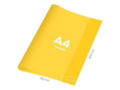 obal na zosit a4 pvc 432x304 mm transparentny zlty