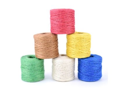 spagat jutovy 100g mix farieb