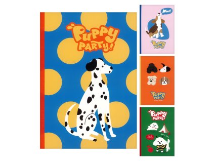 zosit linajkovy b5 m g 40 listovy puppy party 4 dizajny