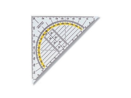 trojuholnik koh i noor transparentny s uhlomerom 45 113