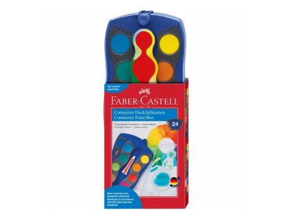 farby vodove faber castell connector stavebnicove 24 farieb modre