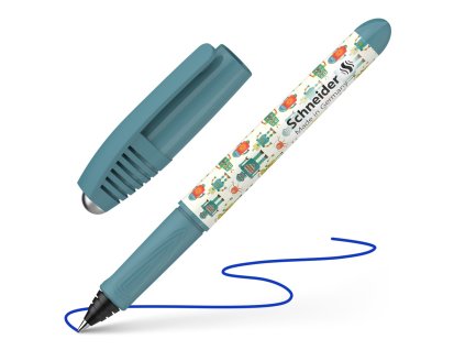 roller bombickovy schneider zippi cool robots modra napln