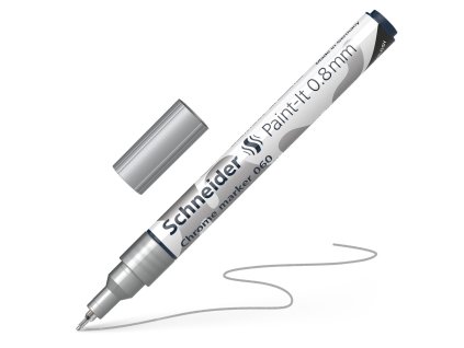 popisovac schneider paint it 060 chrome metallic hrot 0 8 mm strieborna