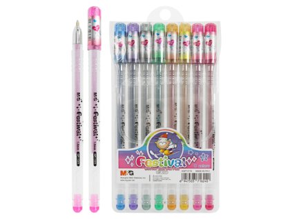 pero gelove m g glitter 1 0 mm sada 8 ks