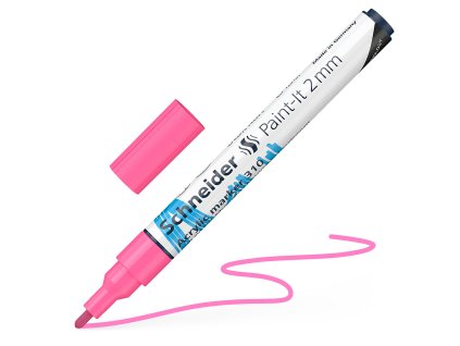 popisovac schneider paint it 310 acrylic marker 2mm ruzovy