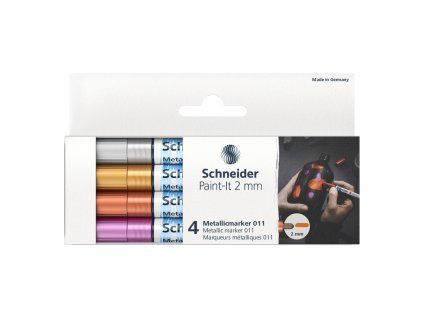 popisovac schneider paint it 011 metallic sada 4 ks hrot 2 mm