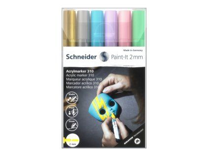 popisovac schneider paint it 310 acrylic marker 2mm sada 6 ks