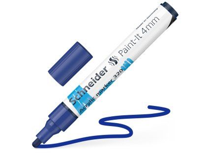 popisovac schneider paint it 320 acrylic marker 4 mm modry