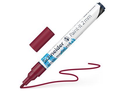 popisovac schneider paint it 310 acrylic marker 2mm bordova