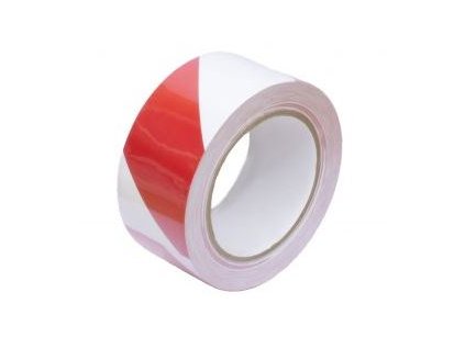 Lepiaca páska PVC na podlahy 50mm x 33m Červeno-biela 002609  632 13