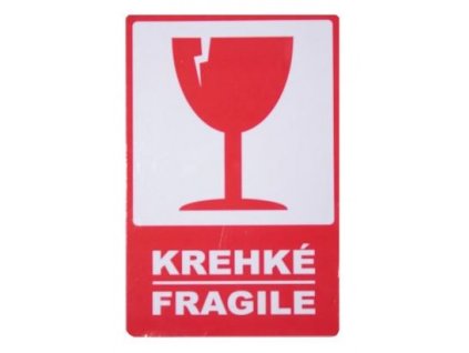 Etikety 80x120 mm KREHKÉ (FRAGILE) - 500 etikiet/kotúč
