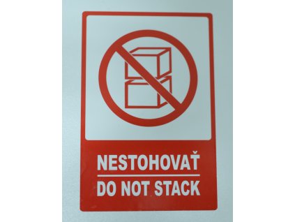 Etikety 80x120 mm NESTOHOVAŤ (DO NOT STACK) - 500 etikiet/kotúč