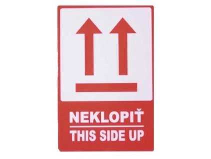 Etikety 80x120 mm NEKLOPIŤ (THIS SIDE UP) - 500 etikiet/kotúč