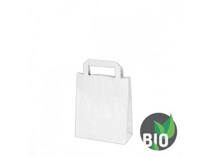 Papierová taška - 22 x 10 x 28 cm - biela