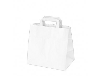 Papierová taška - 32 x 21 x 33 cm - biela 47034  1062 20