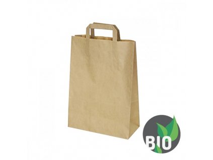 Papierová taška - 26 x 17 x 25 cm - hnedá