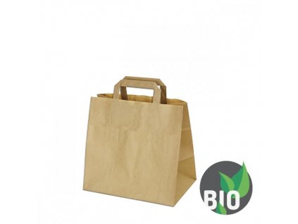 Papierová taška - 32 x 16 x 27 cm - hnedá