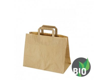 Papierová taška - 32 x 21 x 33 cm - hnedá
