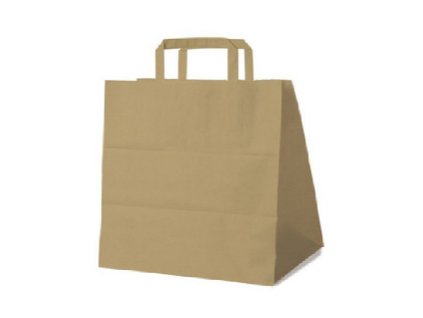 Papierová taška - 32 x 16 x 39 cm - hnedá