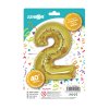 balon narodeninovy zlaty 40 100 cm cislo 2