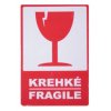 Etikety 80x120 mm KREHKÉ (FRAGILE) - 500 etikiet/kotúč