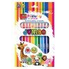 pastelky junior zoo jumbo trojhranne sada 12 ks struhadlo
