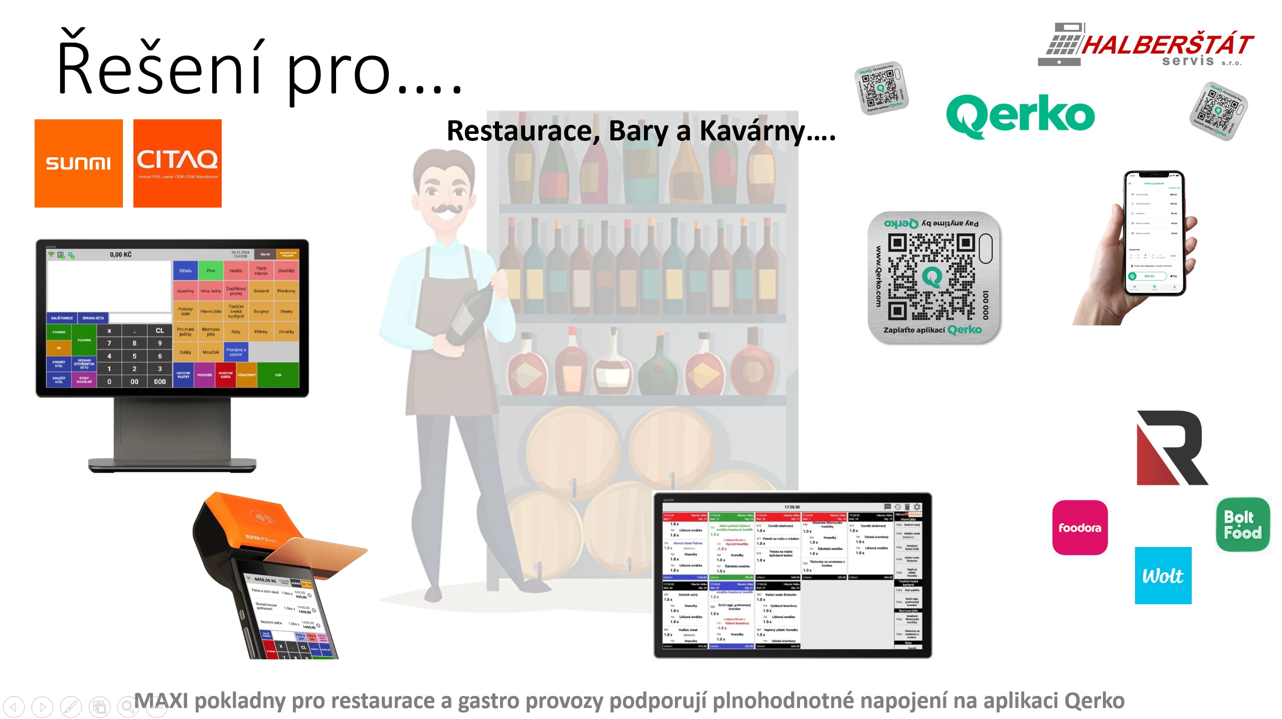 Řešení pro Restaurace, Bary a Kavárny….