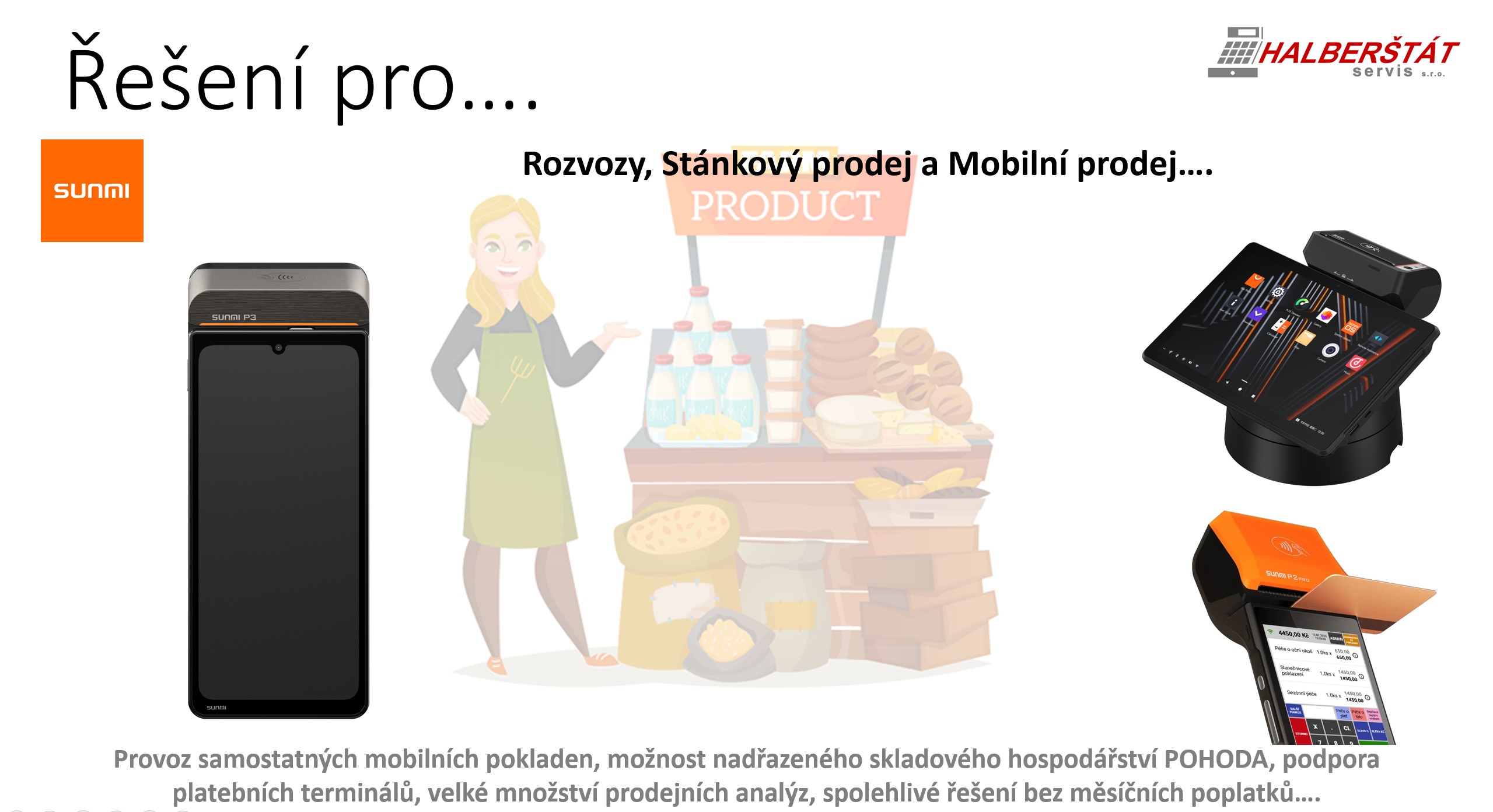 Řešení pro Rozvozy, Stánkový prodej a Mobilní prodej….