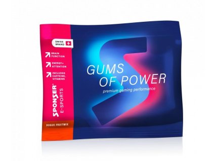 SPONSER GUMS OF POWER 10 ks - Energetičtí gumídci s kofeinem
