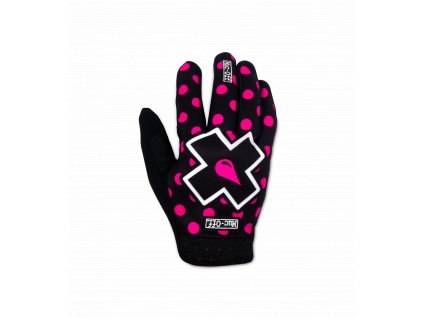 MUC-OFF MTB GLOVES PINK POLKA - MTB rukavice (Velikost XS)