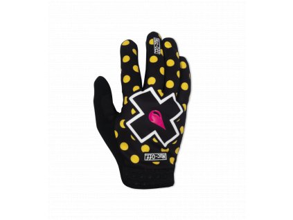 MUC-OFF MTB GLOVES YELLOW POLKA - MTB rukavice (Velikost XS)