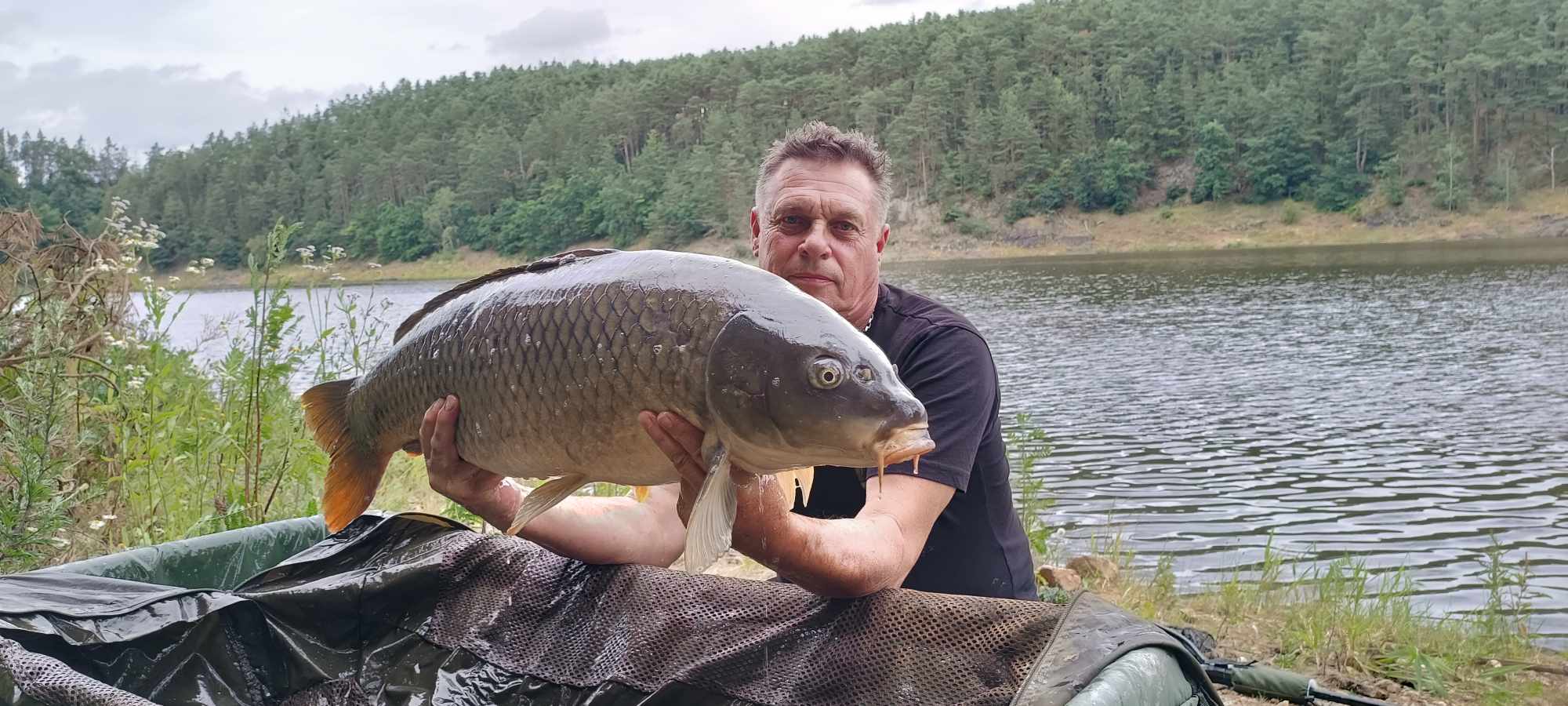 Kapr chycený na halibut pelety – úlovek zákazníka