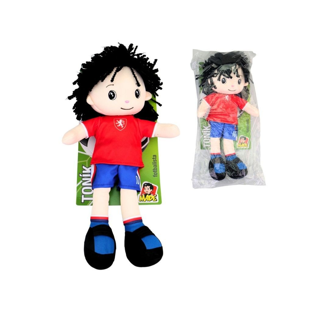 Textilná bábika Toník - futbalista s českým hlasom