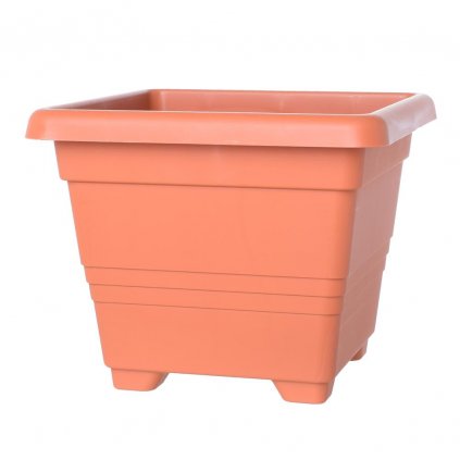KVETINÁČ ŠTVOREC 20X20 TERAKOTA h20t