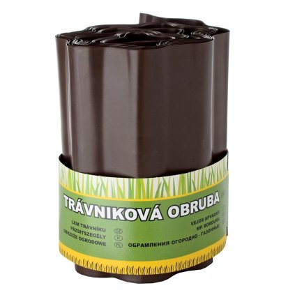 TRÁVNIKOVÁ OBRUBA HNEDÁ 20cm x 9m