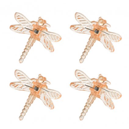 Klips VÁŽKA Rosteto oranž 4ks, 3,5 x 3,5 cm
