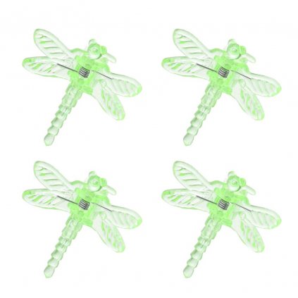 Klips VÁŽKA Rosteto zelený 4ks, 3,5 x 3,5 cm