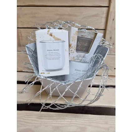 darcekovy set ulozny box+vonne sviecky v skle