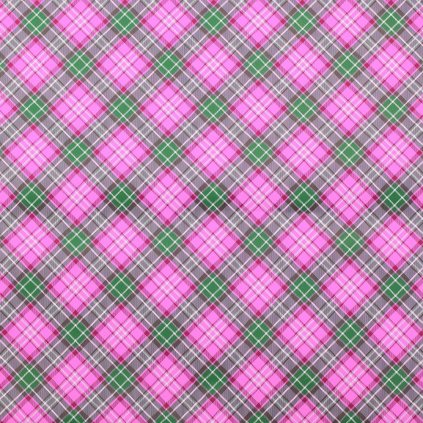 AKCIA! PAPIER BAL. S/25 KRAFT KARO RUŽOVÉ 0.7M0x1M *11530