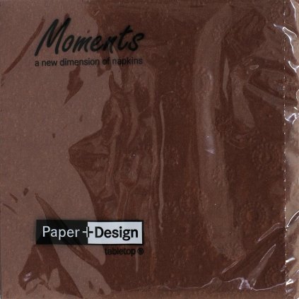 24022 SERVÍTKY MOMENTS "UNI BROWN" 33X33CM