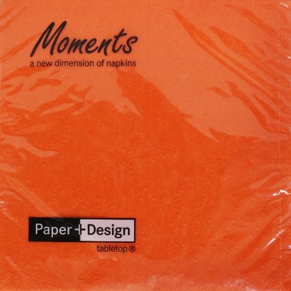 24015 SERVÍTKY MOMENTS "UNI ORANGE" 33X33CM