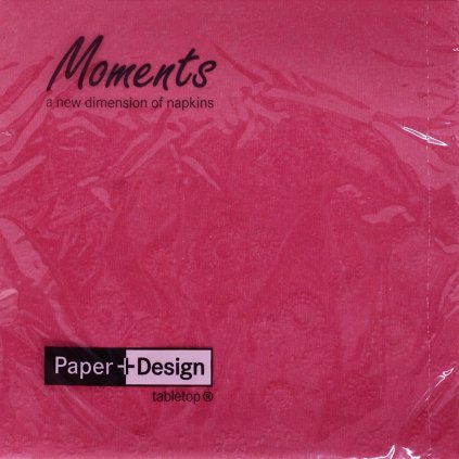 24016 SERVÍTKY MOMENTS "UNI PINK" 33X33CM