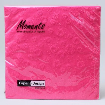 34016 SERVÍTKY MOMENTS "UNI PINK" 40X40CM