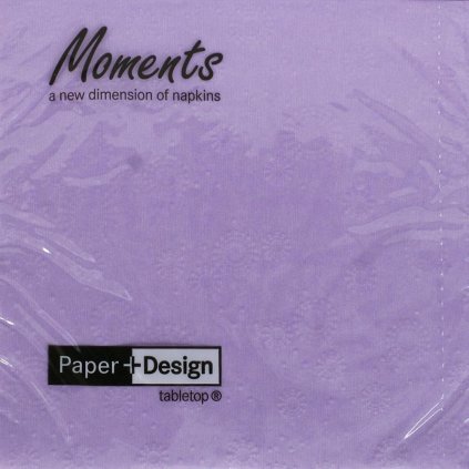 24038 SERVÍTKY MOMENTS "UNI LAVENDER" 33X33CM