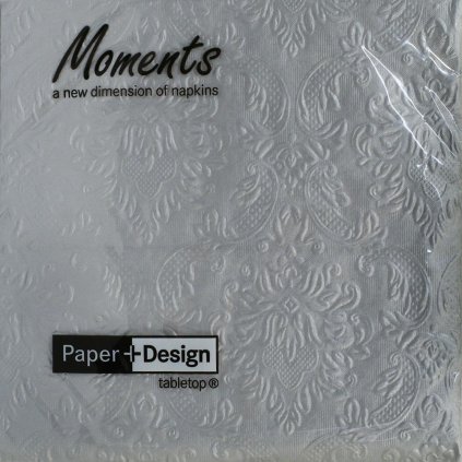 24047 SERVÍTKY MOMENTS ORNAMENT SILVER 33X33CM