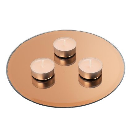 AKCIA! PODLOŽKA medená/zrkad./sklo  pr.20cm SPECCHIO-ORO-D200